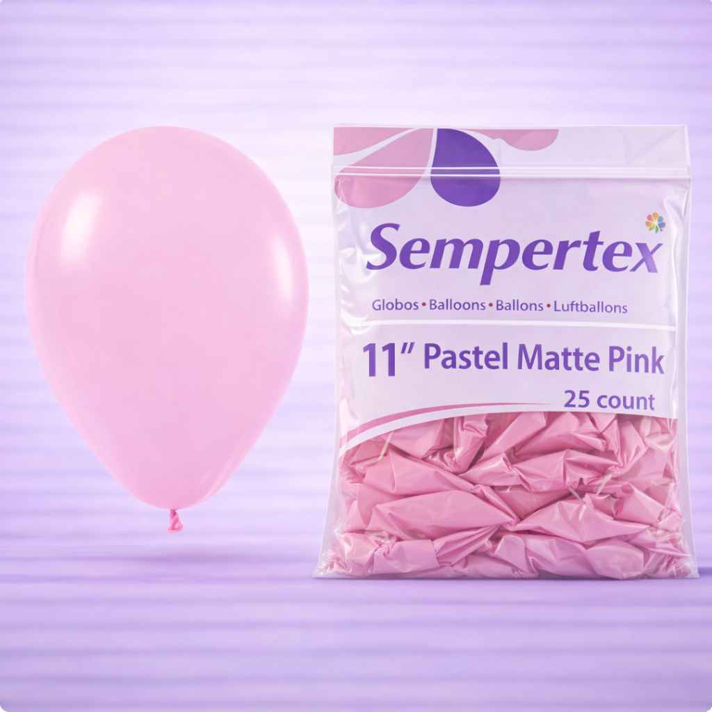 11" Pastel Matte Pink Latex Balloons 25ct