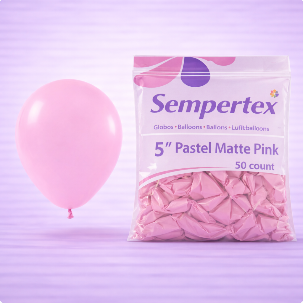 5" Pastel Matte Pink Latex Balloons 50ct