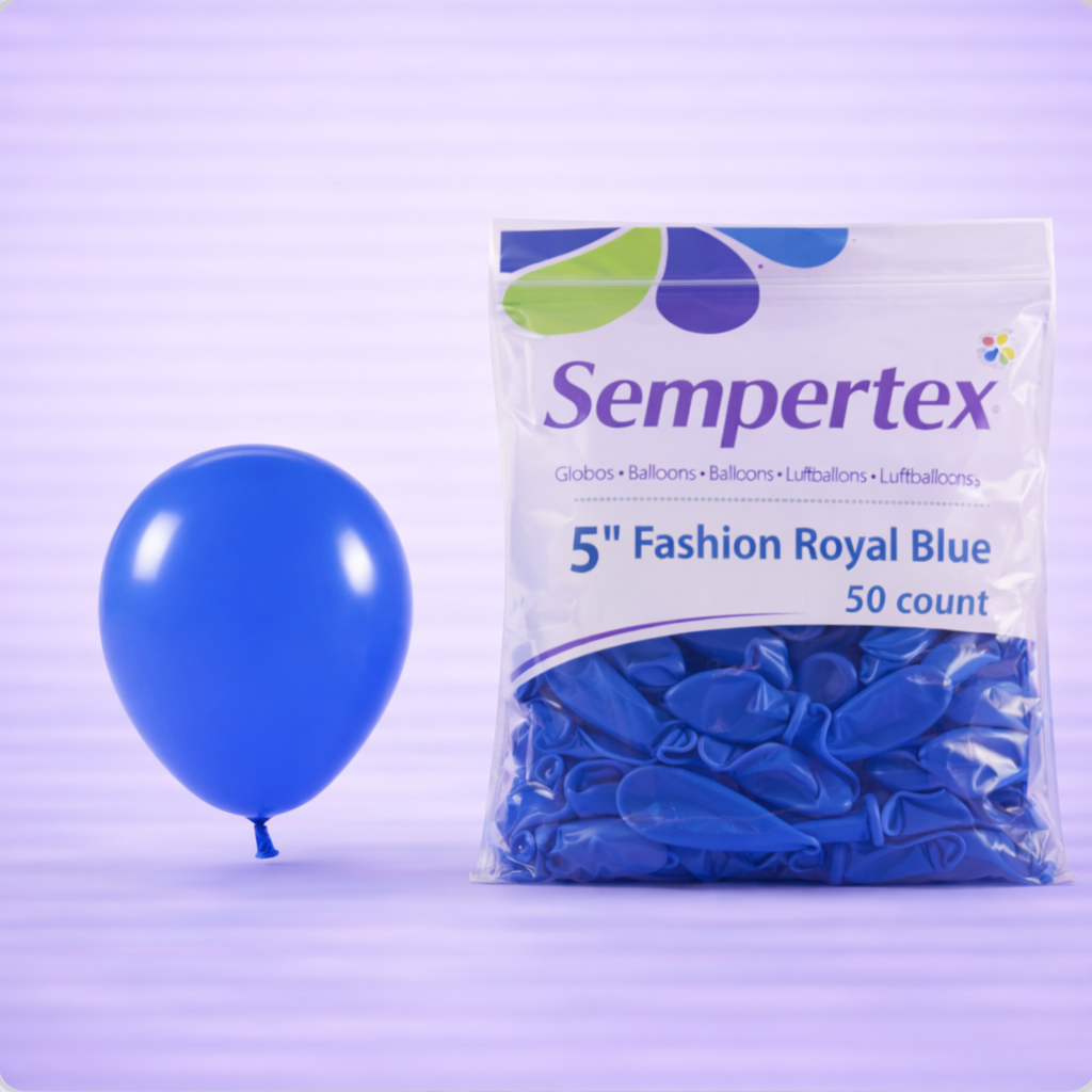 5" Fashion Royal Blue Latex Balloons 50ct