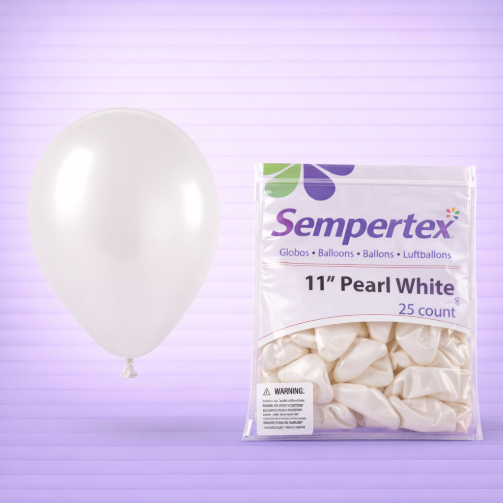 11" Pearl White Latex Balloons 25ct