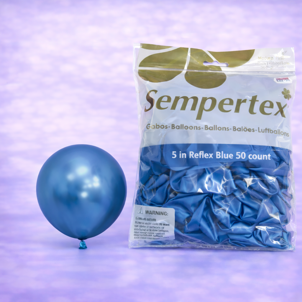 5" Reflex Blue Latex Balloons 50ct