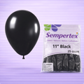 11" Deluxe Black Latex Balloons 25ct