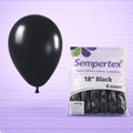 18" Deluxe Black Latex Balloons 6ct