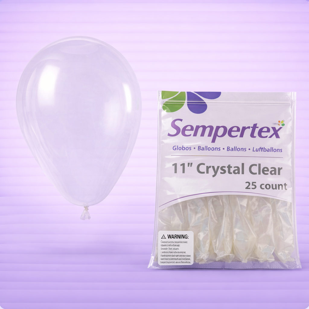 11" Crystal Clear Latex Balloons 25ct