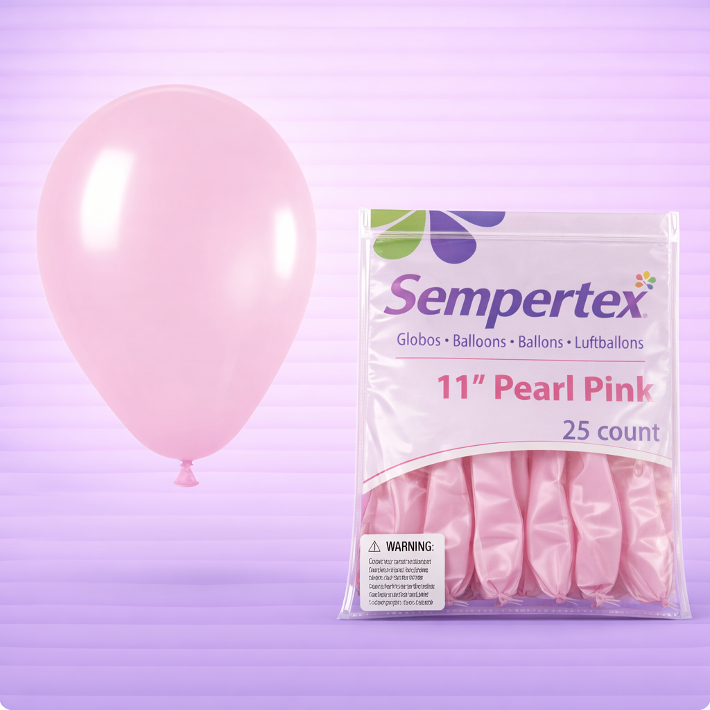 11" Pearl Pink Latex Balloons 25ct