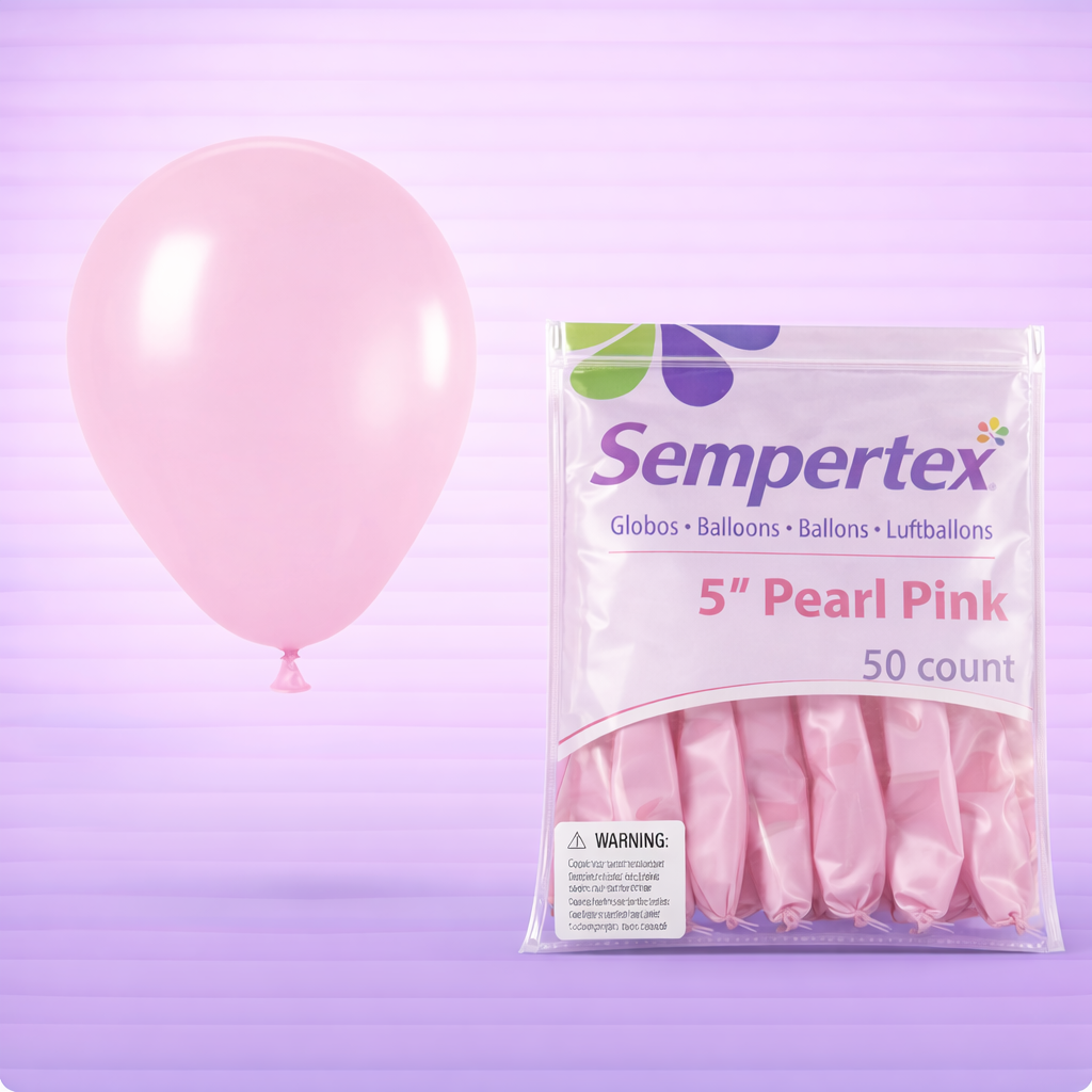 5" Pearl Pink Latex Balloons 50ct
