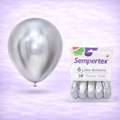 18" Metallic Silver Latex Balloons 6ct