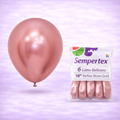 18" Reflex Rose Gold Latex Balloons 6ct
