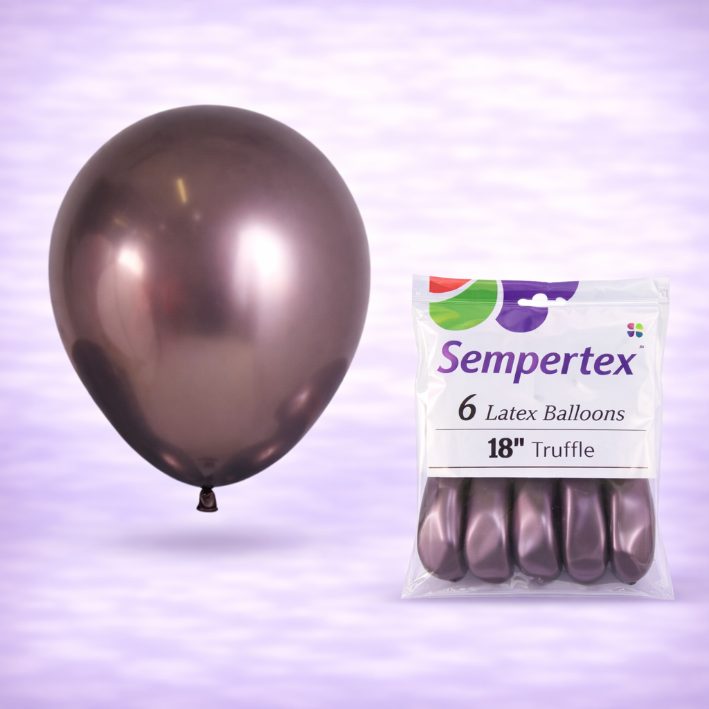 18" Reflex Truffle Latex Balloons 6ct