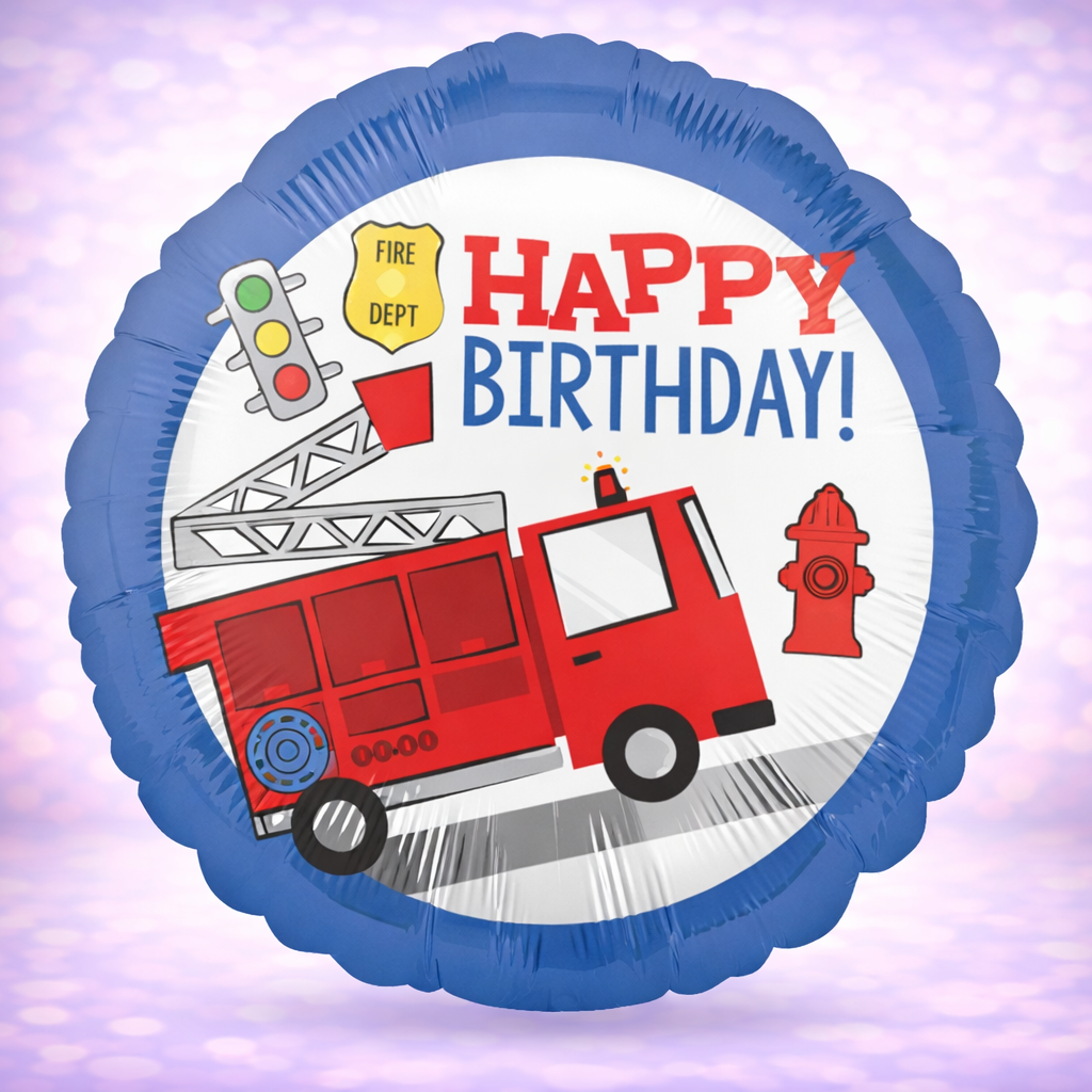 First Responder Happy Birthday Mylar Balloon 17"
