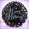 Happy Birthday Sparkling Mylar Balloon 18"