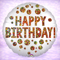 Happy Birthday Sequins Mylar Balloon 18"