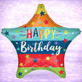 Happy Birthday Stars and Stripes Mylar Balloon 19"