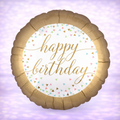 Happy Birthday Pastel Confetti Mylar Balloon 17"