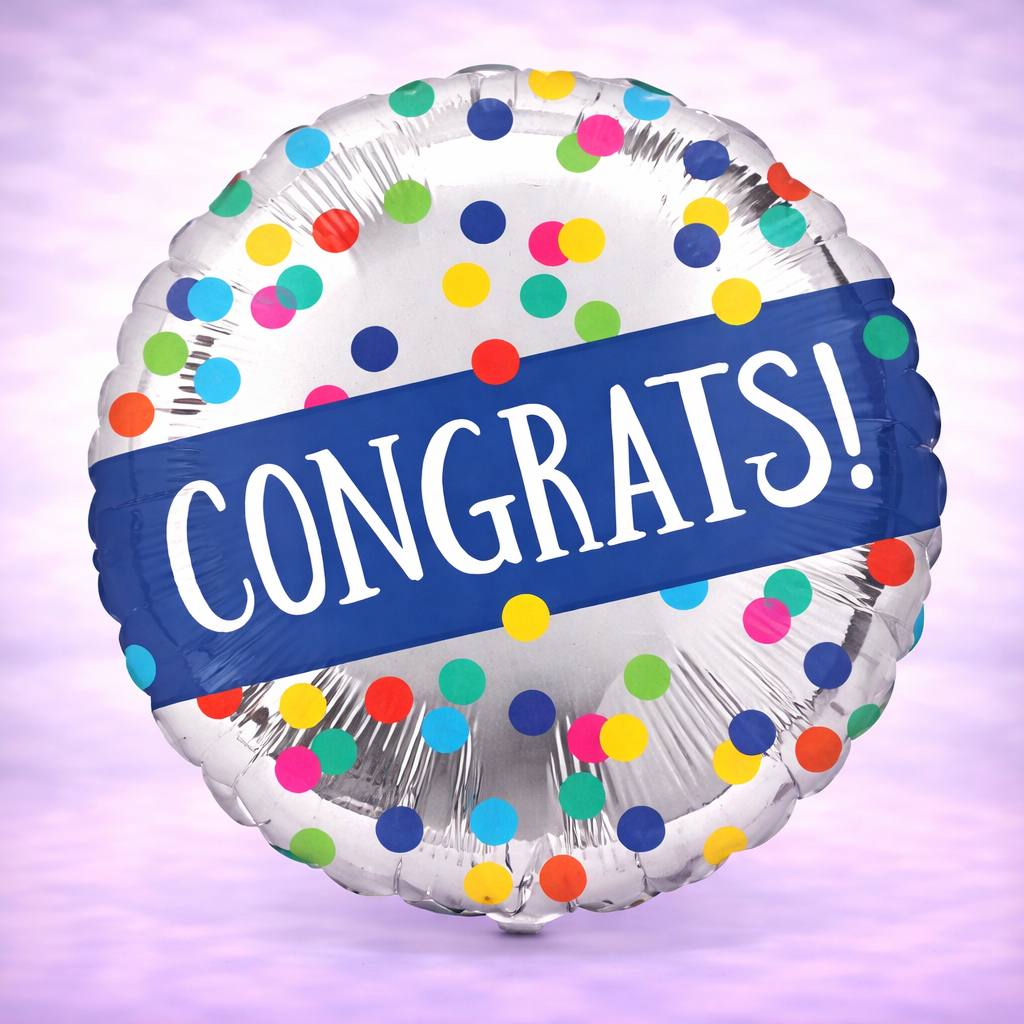 Congratulations Mylar Balloon 17"
