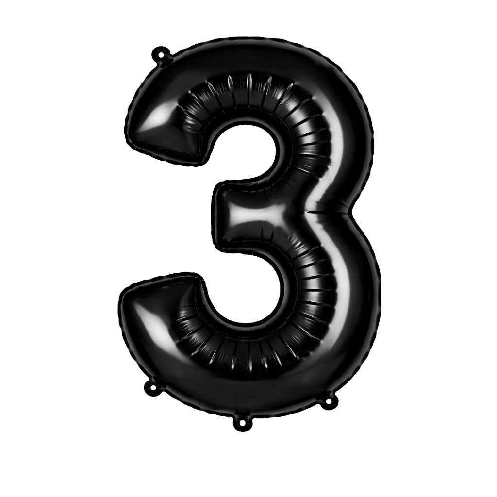 34" Jumbo Numbers- Black