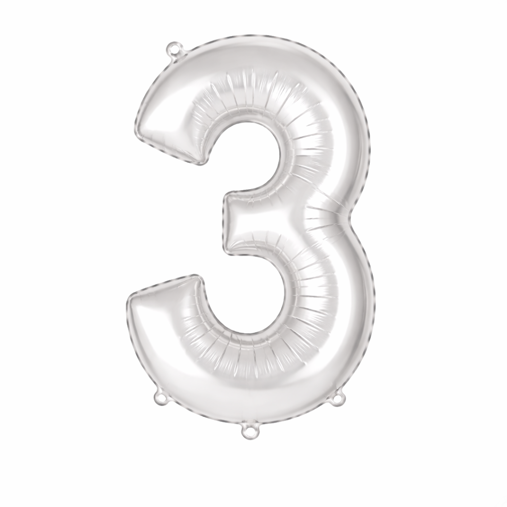 34" Jumbo Numbers- White