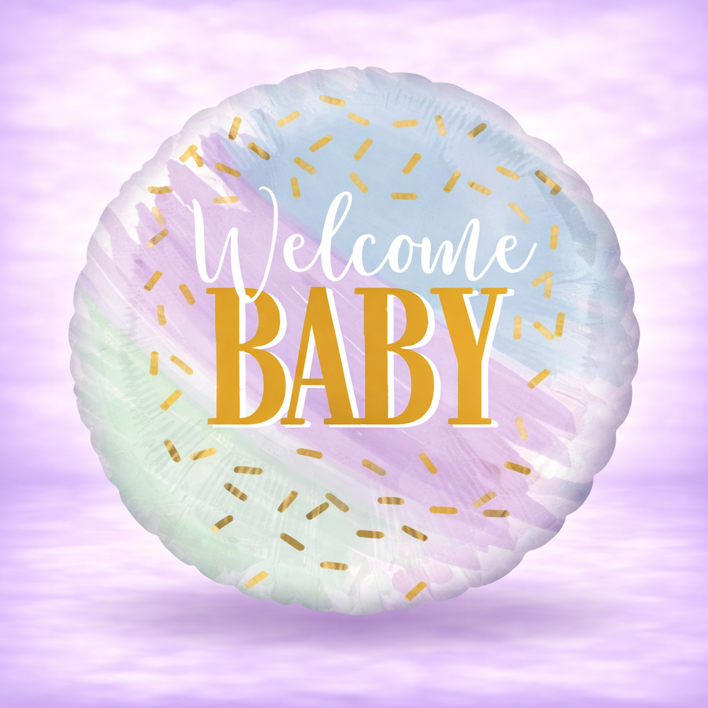 Watercolor Welcome Baby