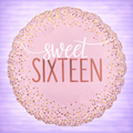 Sixteen Blush Mylar Balloon 17"