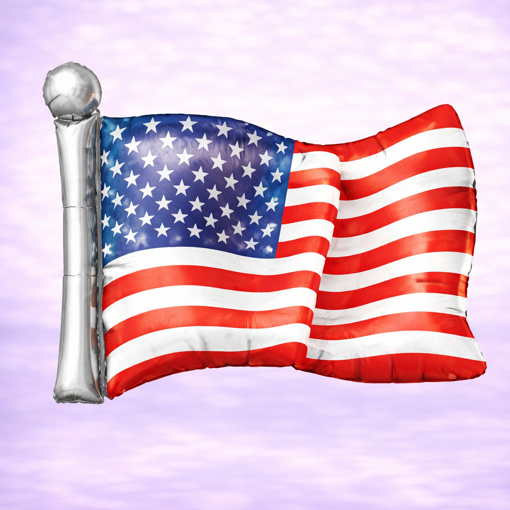 American Flag Mylar Balloon 27"