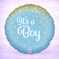 It's a Boy Glitter Holographic Mylar Balloon 17"