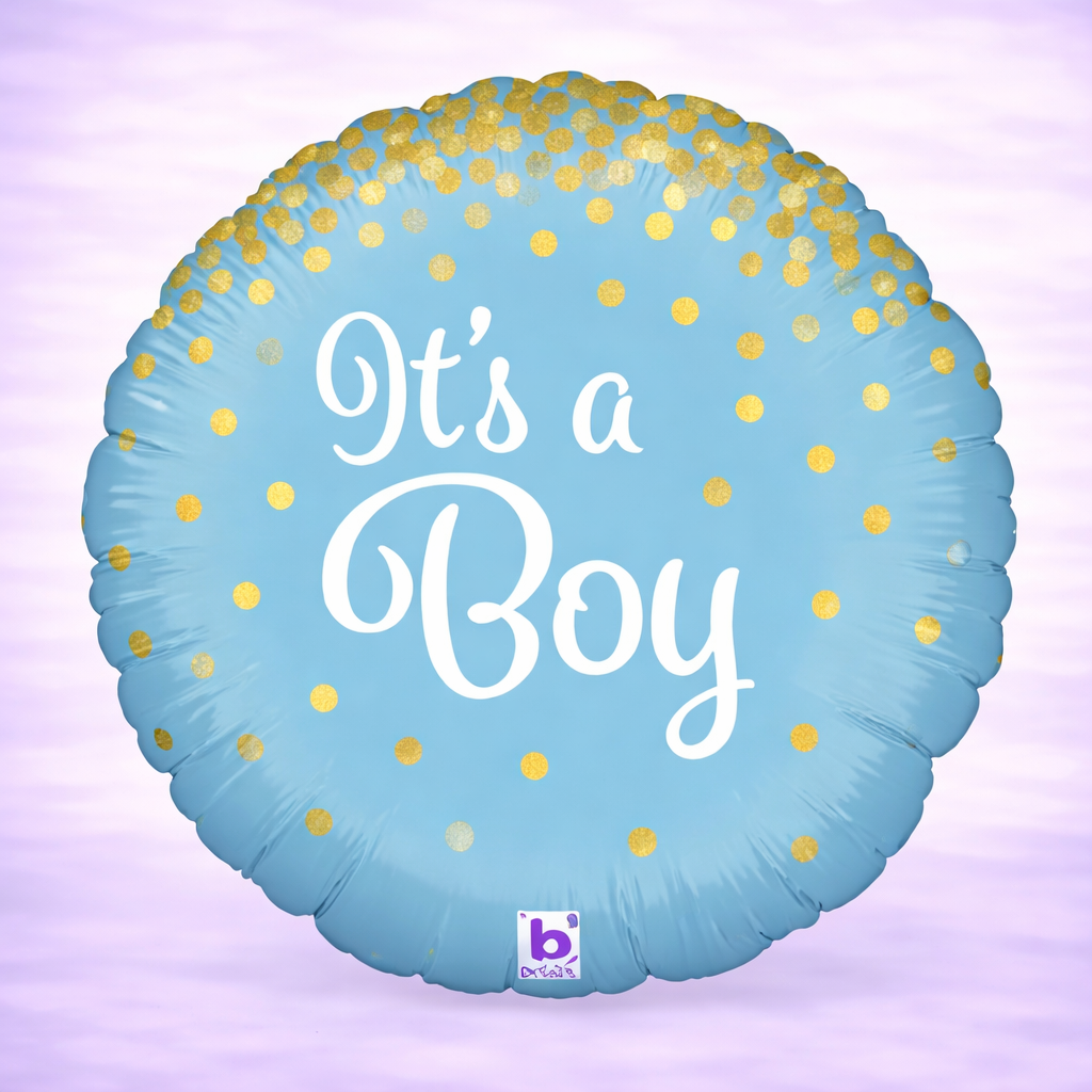 It's a Boy Glitter Holographic Mylar Balloon 17"
