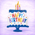 Happy Birthday Tiered Cake Mylar Balloon 29"