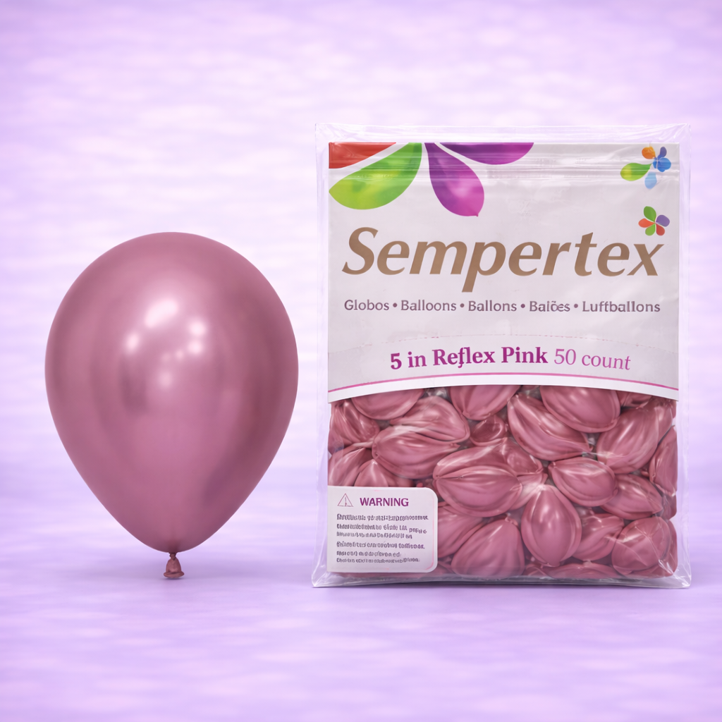 5" Reflex Pink Latex Balloons 50ct
