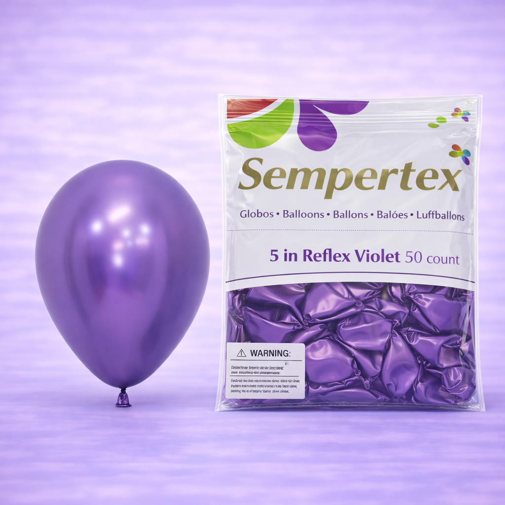 5" Reflex Violet Latex Balloons 50ct