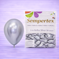 5" Reflex Silver Latex Balloons 50ct