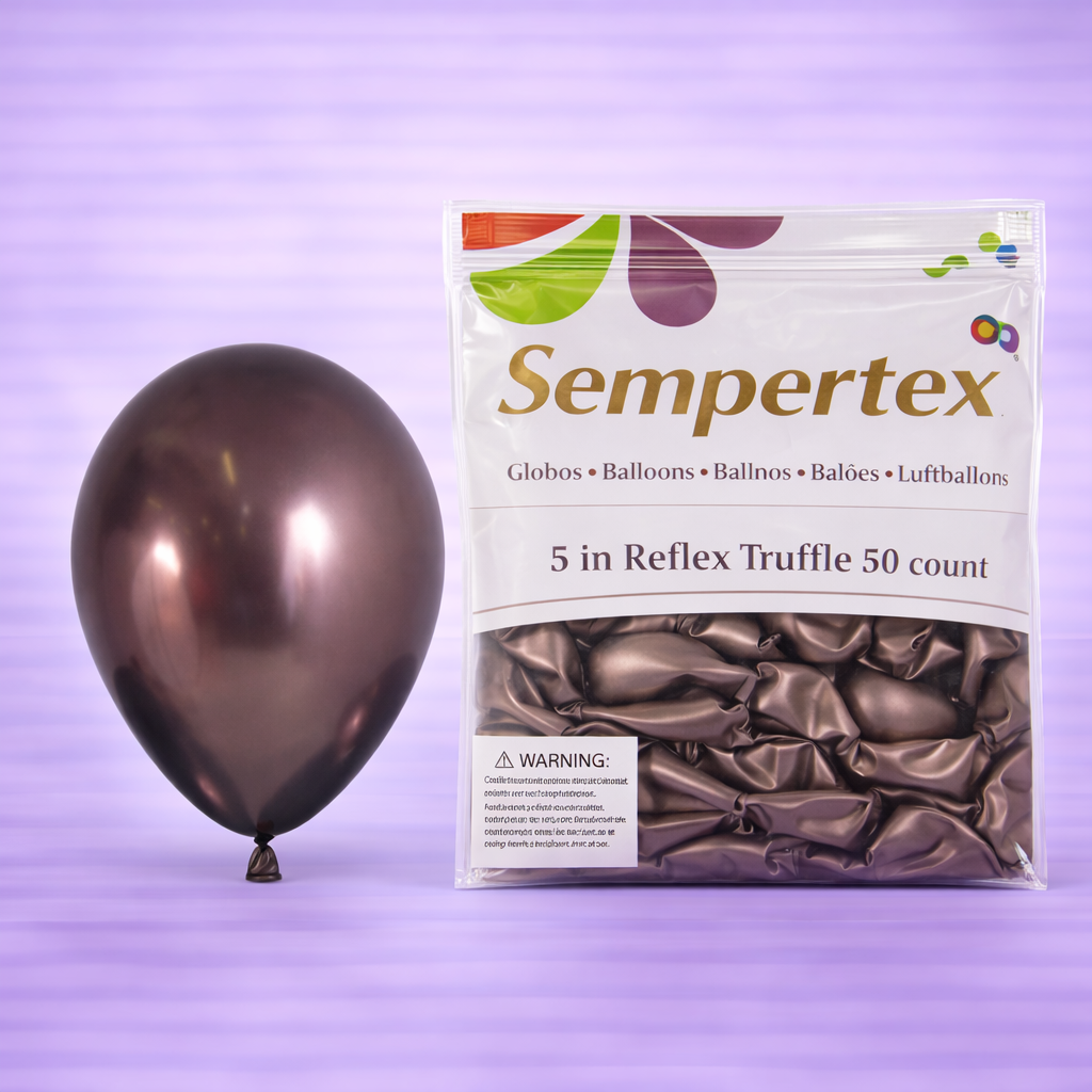 5" Reflex Truffle Latex Balloons 50ct