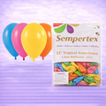 11" Tropical Assortment Latex Balloons 25ct