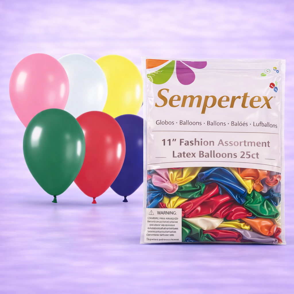 11" Fashion Assortment Latex Balloons 25ct