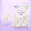 5" Belbal Metallic Pearl Latex Balloons 50ct