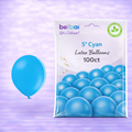 5" Belbal Cyan Latex Balloons 100ct