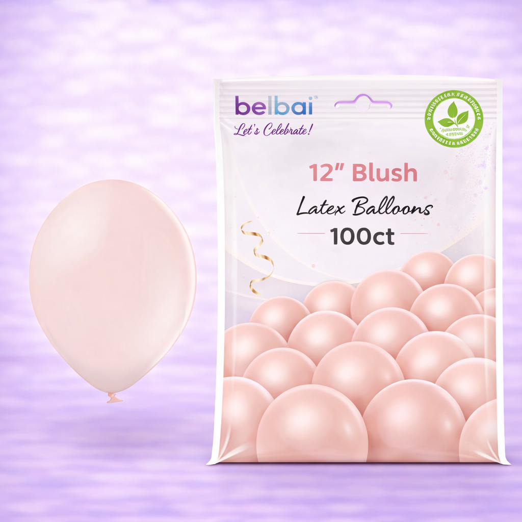 12" Belbal Blush Latex Balloons 100ct
