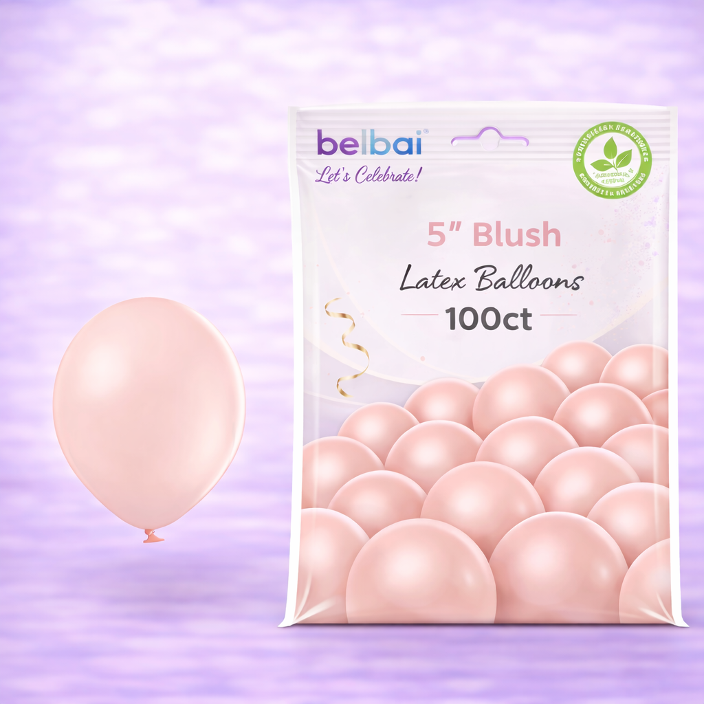 5" Belbal Blush Latex Balloons 100ct
