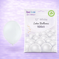 12" Belbal White Latex Balloons 100ct