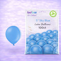 5" Belbal Sky Blue Latex Balloons 100ct