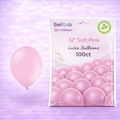 12" Belbal Soft Pink Latex Balloons 100ct