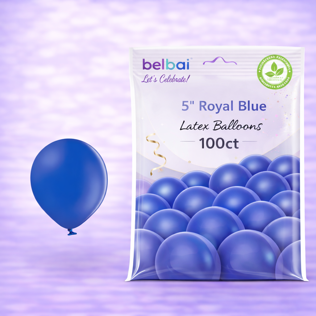 5" Belbal Royal Blue Latex Balloons 100ct