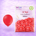 12" Belbal Red Latex Balloons 100ct